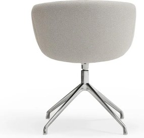 Világosszürke kárpitozott karfás étkezőfotel Add – Teulat