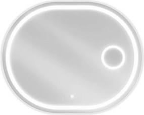 Mexen Umba megvilágított fürdőszobai tükör kozmetikai tükörrel 80 x 60 cm, LED 6000K, páramentes - 9822-080-060-611-00