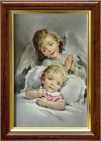 VĂĄszonkĂ©p 18x13 Ćrangyal Angyal Barna Arany DĂszĂtett Fa Keret