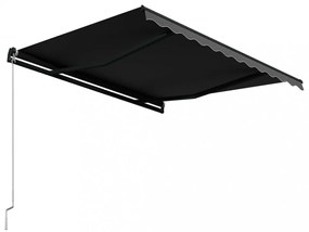 antracitszürke kézzel behúzható napellenző 350 x 250 cm