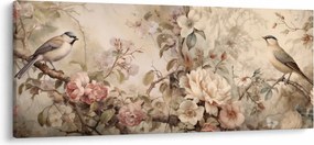 Kép - Vintage madár festmény (120x50 cm)