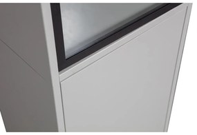 Világosszürke borovi fenyő tálalószekrény 53x230 cm Basic – vtwonen