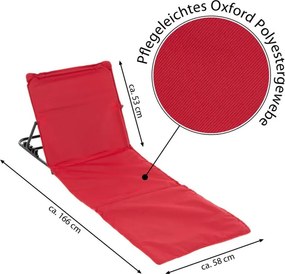 Állítható strandszőnyeg háttámlával 2 db piros