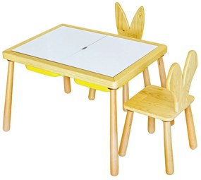 Gyerekasztal székekkel Table and 2 Chairs - Yellow