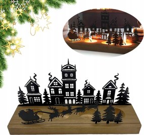 Karácsonyi dekoráció fa adventi gyertyatartó