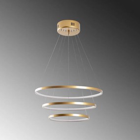 Simit 13700 arany fém LED függőlámpa, 50 x 50 cm