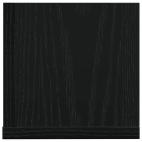 2 db fekete szerelt fa fali polc 100 x 16,5 x 16,5 cm