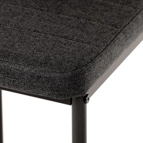 Étkezőgarnitúra 1+4, asztal 130x70, fehér matt márvány utánzatú szinterezett kőlap, zöld szövettel bevont székek, fekete lakk