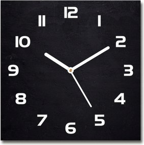 Üveg falióra szögletes fekete tábla 30x30 cm