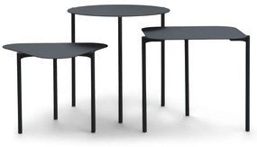 Fém kerek tárolóasztal szett 3 db-os 46.5x46.5 cm Do-Re-Mi – Spinder Design