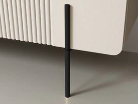 Malmi asztal fiokokkal és fém lábakkal - kasmír / fekete bianca / fekete lábak