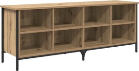 vidaXL Cipőszekrény Artisan tölgy 131 x 35 x 50 cm Műszaki fa és vas