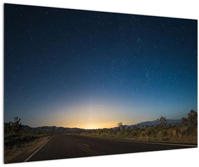 Kép - Éjszaki ég az út felett (90x60 cm)