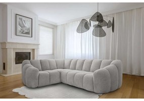 Világosszürke sarokkanapé (bal oldali-L alakú) Shell – Miuform