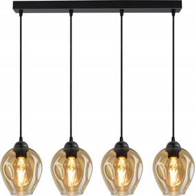 Függő lámpa Csillár Plafon 4 lámpabúra Méz Led