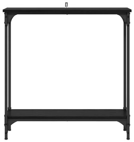 vidaXL Konzolasztal polcokkal Fekete tölgy 75 x 22,5 x 75 cm Faanyag