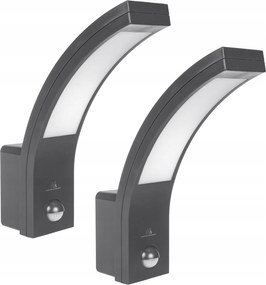 2x Led lámpa szürkületi mozgásérzékelővel kültéri kerti 10W IP54