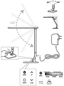 Eglo 93901 - LED Szabályozható fényerejű lámpa SELLANO LED/6W/230V