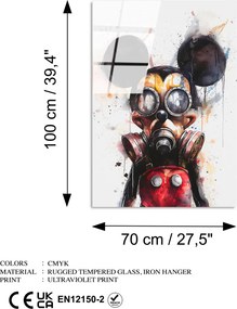 UV-1213 edzett üvegkép, 70 x 100 cm