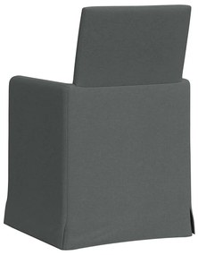 Étkező Székek 2 pcs Sötétszürke 57 x 67 x 95 cm szövet