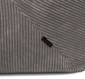 Világosszürke kordbársony babzsákfotel Tube 100 – SLOWDOWN