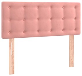 rózsaszín bársony LED-es fejtámla 80 x 5 x 78/88 cm
