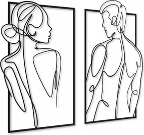 Fali Dekoráció Figurák Falpanel 3D Loft Nő A Nappaliba Nagy XXL