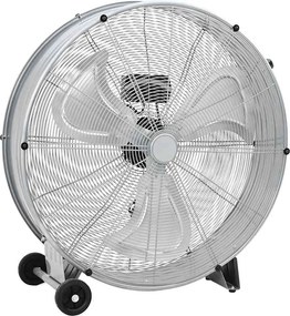 vidaXL Dobventilátor kerékkel Ezüst 79 x 37 x 82 cm Alumínium