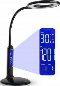 Led Íróasztali Lampa LCD Kijelzővel, 7W, 5 Fényerőszint Iskolai