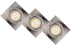 Lucide 11002/15/12 - KÉSZLET 3x LED Függesztett mennyezeti lámpa FOCUS 1xGU10/5W/230V króm