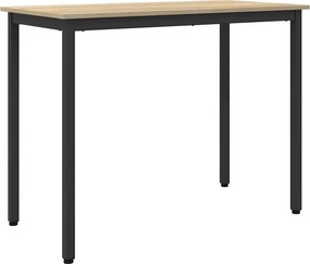vidaXL asztal Sonoma tölgy 100 x 50 x 76,5 cm Műszaki fa és acél