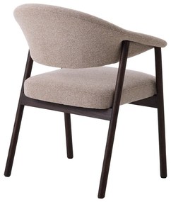 Bézs tölgyfa karfás étkezőfotel szett 2 db-os Elk – Unique Furniture