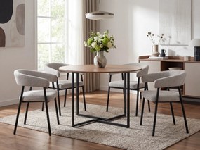 Étkezőszék KATANA fekete lábakkal, szürke