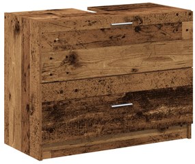 mosdószekrény régi fa 78x37x59 cm újrahasznosított fa