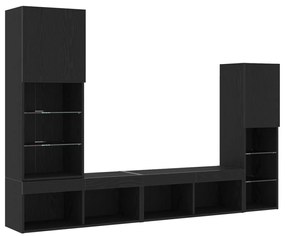 LED TV Szekrény Fekete tölgy 30.5x30x102 cm Műanyag