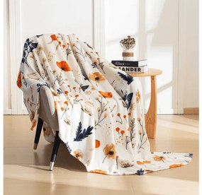 Mikroplüss pléd PAPAVA, krémszínű Méret: 200 x 220 cm