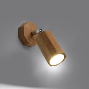 Sollux SL.1028 - Fali spotlámpa ZEKE 1xGU10/40W/230V tölgy