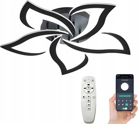 Mennyezeti Lámpa Fekete Led Függőlámpa Fehér Modern Nappali Távirányítóval