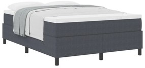 Boxspring ágy matraccal sötétszürke 160x200 cm kordbársony