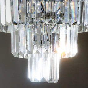Brilagi - LED kristály mennyezeti lámpa MOZART 5xE14/40W/230V, fényes króm