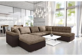 Sarokkanapé U Talina alvási funkcióval (B)  (öko-bőr Soft 066 + Lawa 02). 1058578