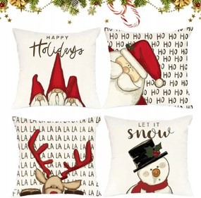 4x Karácsonyi díszpárnahuzat 40x40 cm