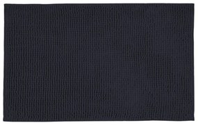 Sötétkék textil fürdőszobai kilépő 50x80 cm Chenille – Allstar