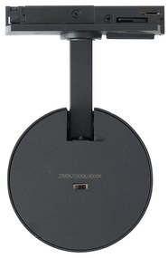 Modern fekete spotlámpa 1 fázisú sínrendszerhez - Iconic Mark