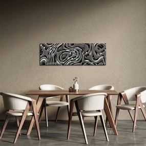 Kép - Fémes absztrakció (órával) (90x30 cm)