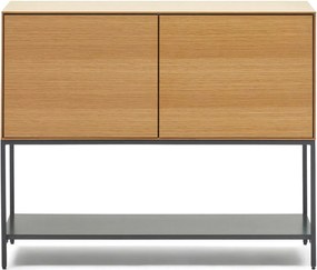 Natúr színű alacsony komód tölgyfa dekorral 97,5x80 cm Vedrana – Kave Home