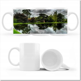 Nyomott mintás bögre Az ég tükröződik a víztükörben