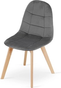 AKCIÓ Sötétszürke bársony étkezőszék BORA II. minőség