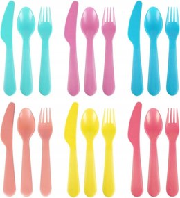 Műanyag Piknik Evőeszköz Szett 6 Személyes 18 Db-os