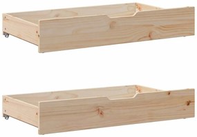 kihúzható heverő fiókokkal matrac nélkül 90 x 190 cm